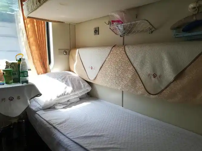 2019731火车软卧卧铺车厢内景18p