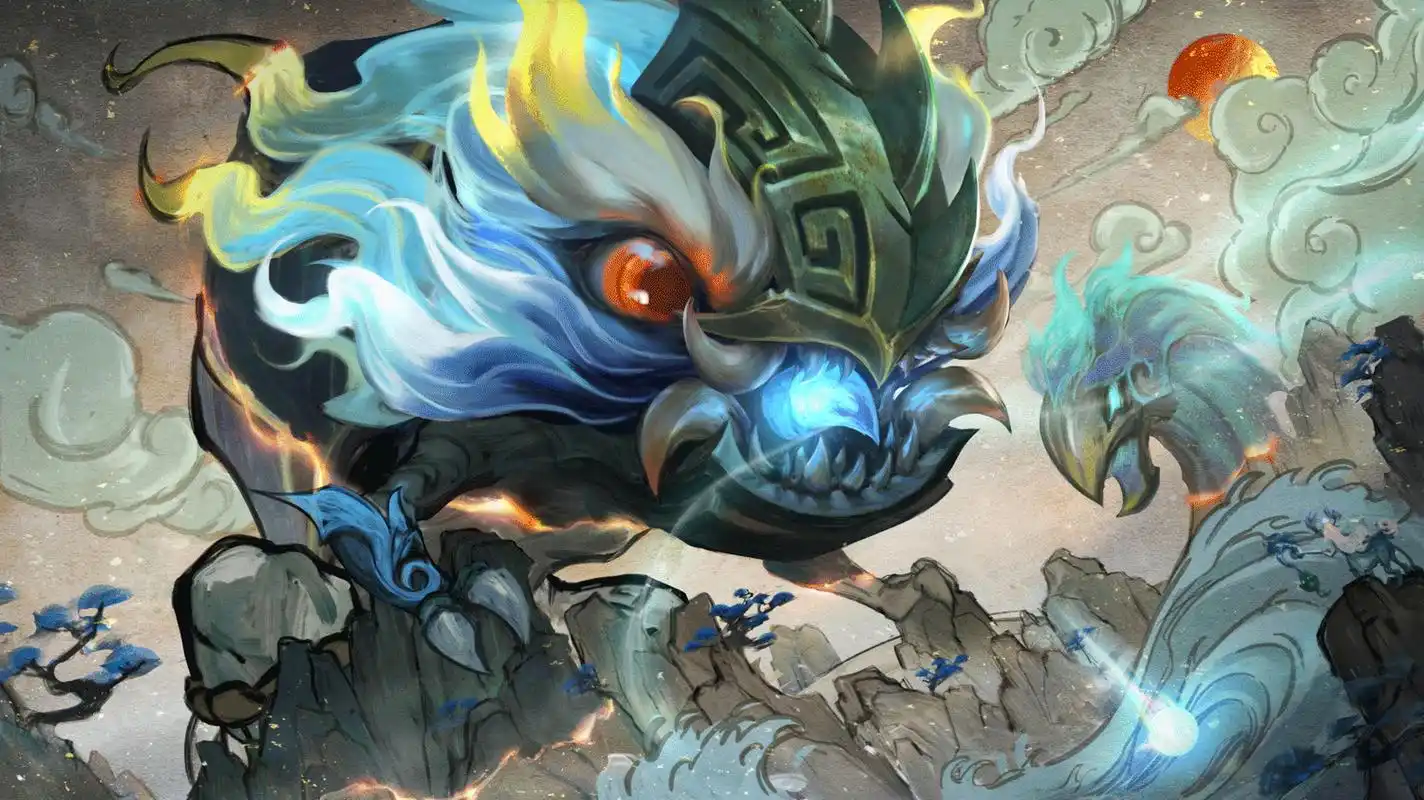 英雄联盟山海绘卷皮肤#【山海绘卷 克格莫 绘画草稿】设计师恶夏