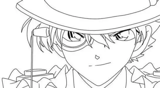 怪盗基德最帅简笔画