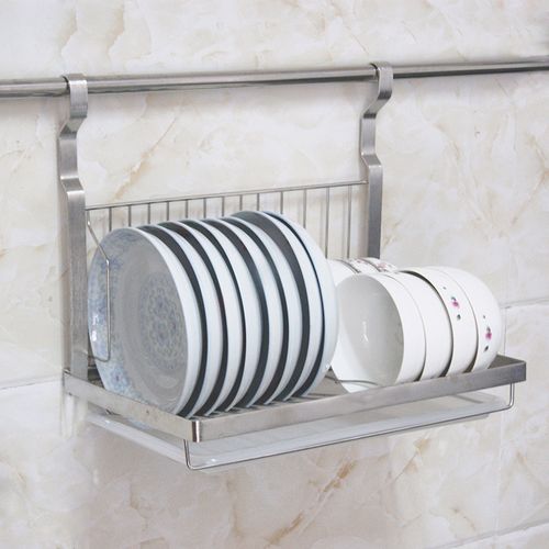 厨房打孔不锈钢挂件碗架沥水碗碟墙壁五金挂架厨房墙壁置物架