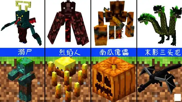 我的世界玩家设计24种生物丑化后的样子游戏画风突变