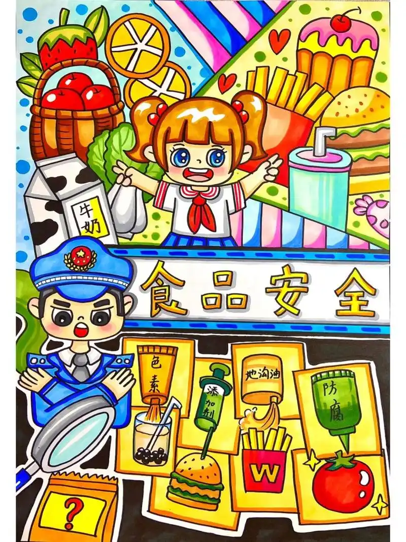 9678787878787878 16615食品安全主题儿童画来啦