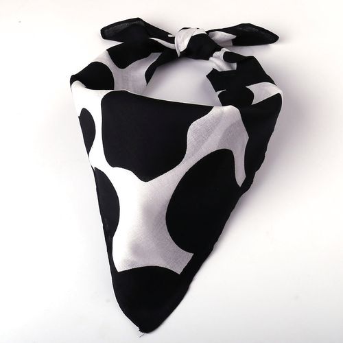 奶牛纹头巾女潮酷个性夏天嘻哈方巾篮球吸汗带遮白发海盗头巾男