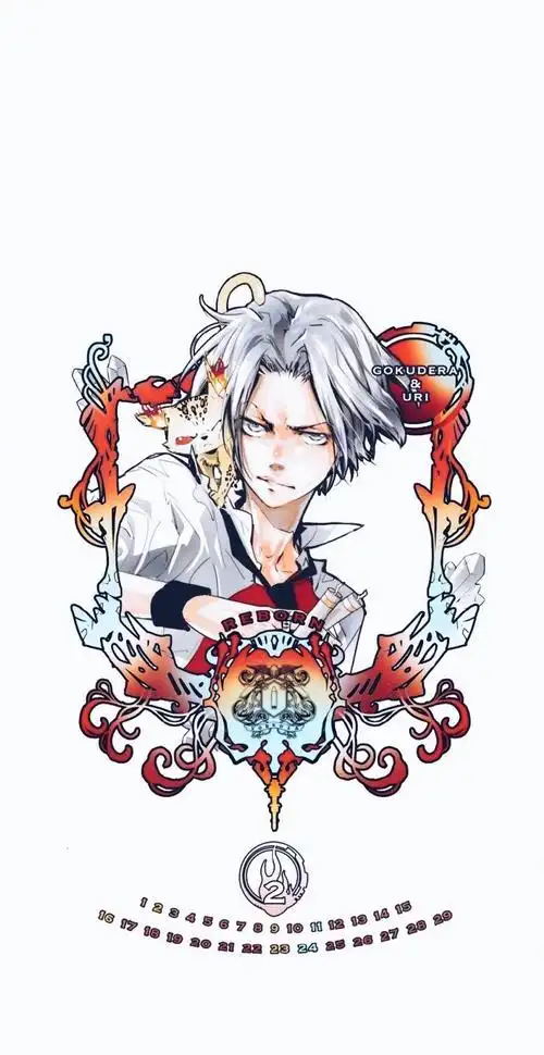 家庭教师#一组自修天野娘家庭教师原画日历高清壁纸 抱图吱