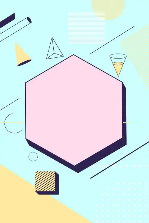 孟菲斯不规则几何图形psd素材