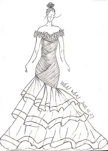 婚纱礼服设计手稿