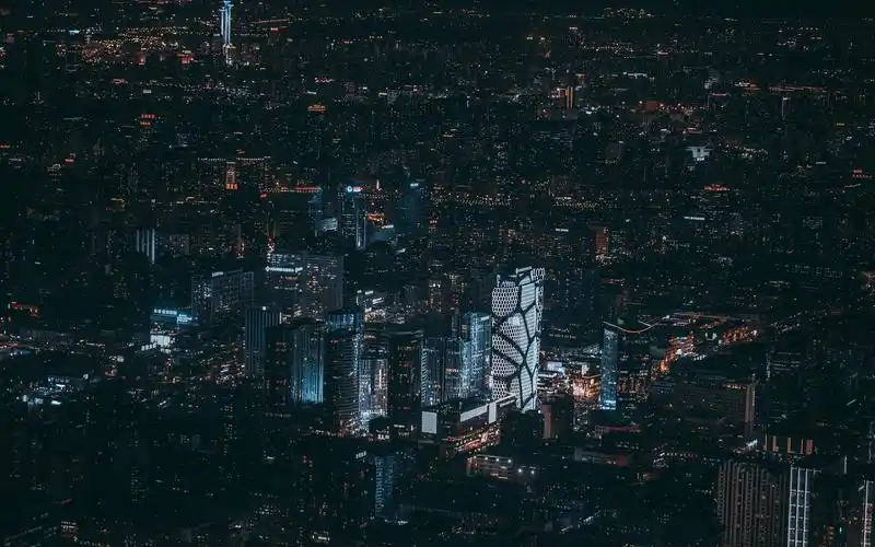 北京,中国,城市夜景,建筑物,灯光,顶视图 iphone 壁纸