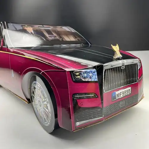 祭祀用品大号纸扎汽车劳斯莱斯清明上坟祭祖三五七百日烧纸大全套