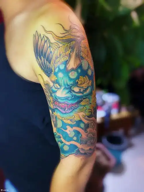 招财貔貅_纹身图案手稿图片_帝易总师父的纹身作品集