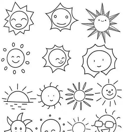 看看这里吧幼儿简笔画太阳的画法图片儿童简笔画简单漂亮的太阳简笔画