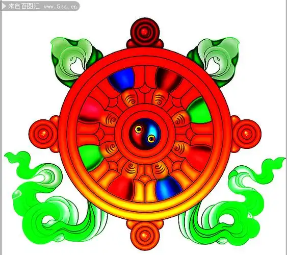 吉祥八宝法轮素材