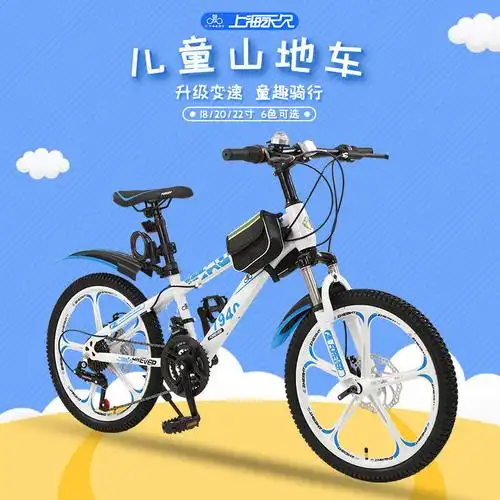 采购2021冬自行车儿童中大童山地车22寸踩脚登女孩8岁以上三年级加厚