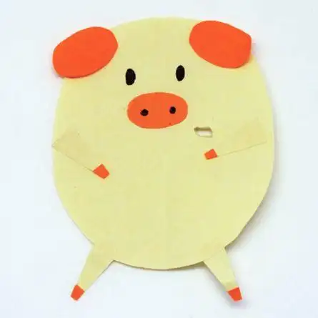 用一张卡纸做一个小猪贺卡 一张卡纸做贺卡