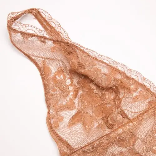 la perla女士塑身衣privilege系列深v蕾丝刺绣性感薄款修身连体衣