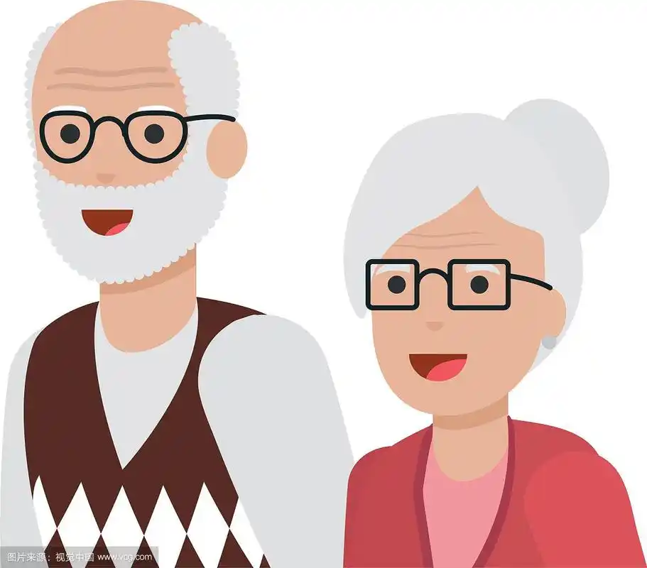 奶奶和爷爷的卡通设计