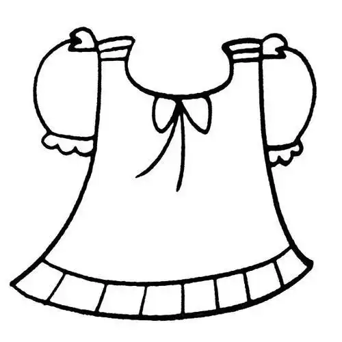 图简笔画女生的漂亮的连衣裙简笔画裙子绘画步骤图穿民族服装的小女孩