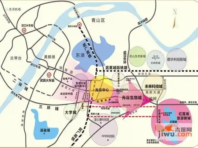 鄂州其他鄂州红莲湖果岭壹号位置交通图2- 吉屋网