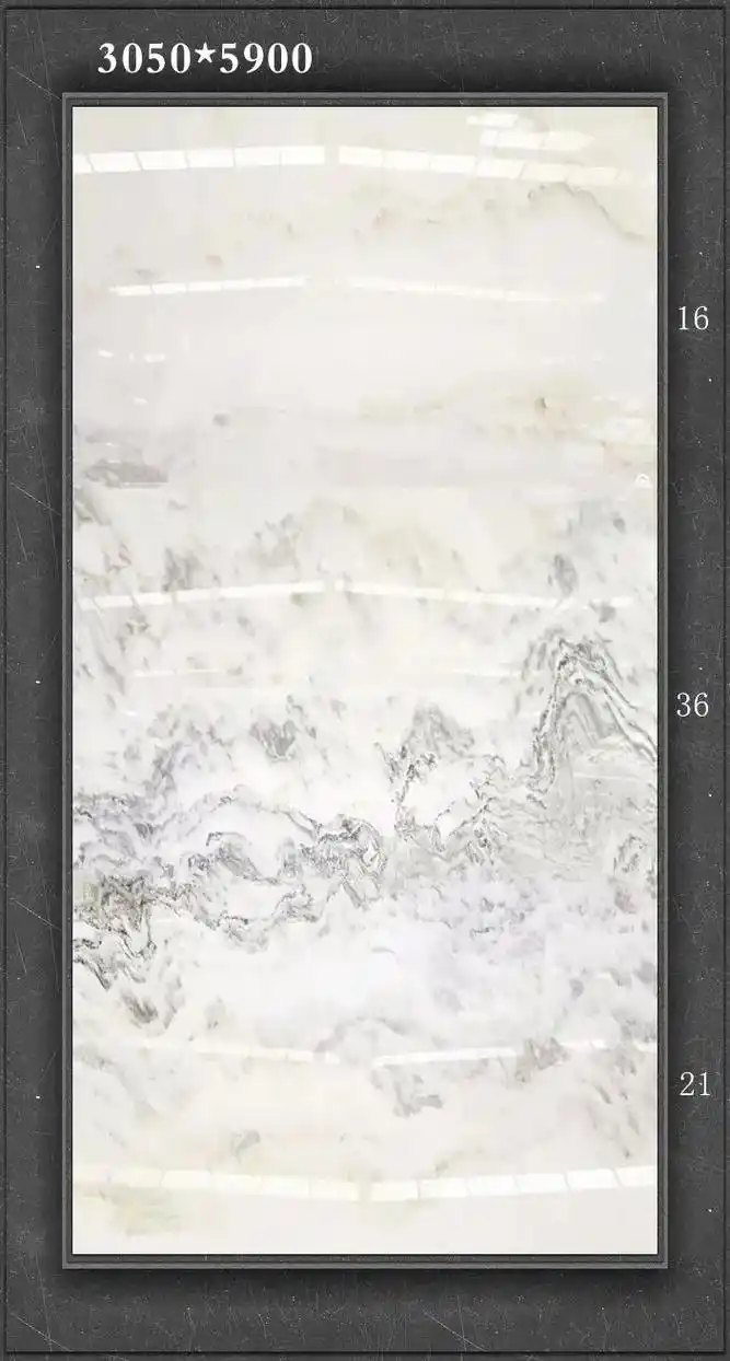 天然大理石山水画复式三拼背景墙