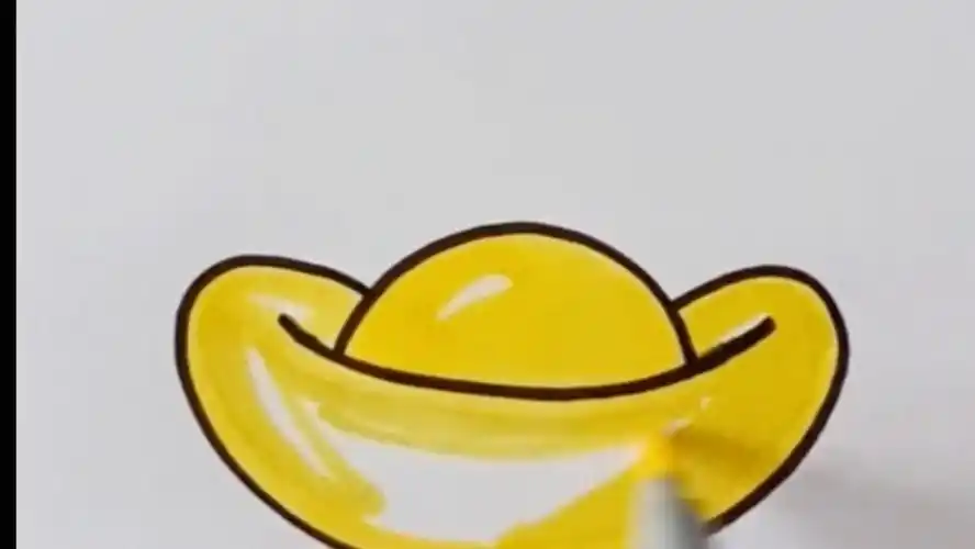 《金元宝》简笔画,财源滚滚来#简笔画#儿童画