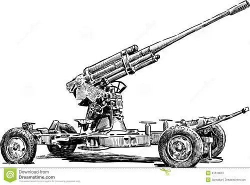 简笔画一串火炮