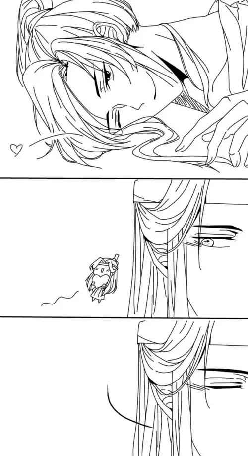 黑白线稿/橡皮章素材/动漫/忘羡/魔道祖师/腐