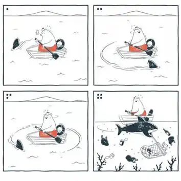 这几幅四格漫画告诉你动物世界可以这样玩