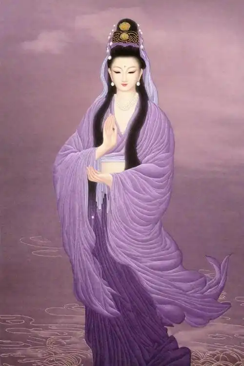 紫衣观音|世事洞明,清净无碍||  愿你随缘且自在,  乐观且富有,  心之