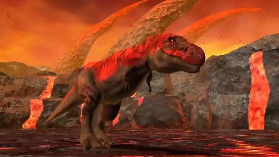 霸王龙棘背龙联手杀敌恐龙动漫特效