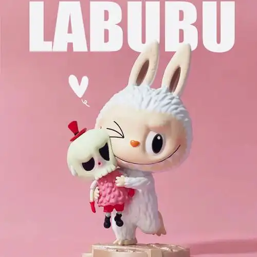 泡泡玛特labubu拉布布甜蜜七夕情人手办公仔现货送男女