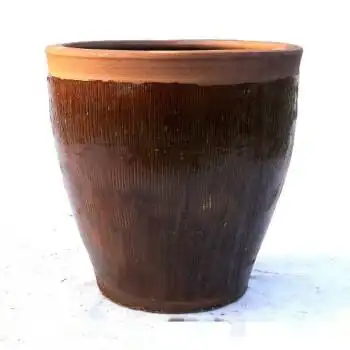 大水缸150斤容量陶瓷水缸 粗陶荷花缸鱼缸 腌菜发酵陶缸红釉老式水缸