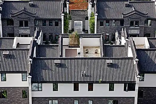 俯视中国民居四合院