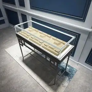 柜首饰品银饰佛牌中岛柜台 100  珠宝玉器银饰品展示柜货架玻璃展示柜