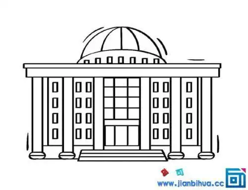 研究所大楼简笔画