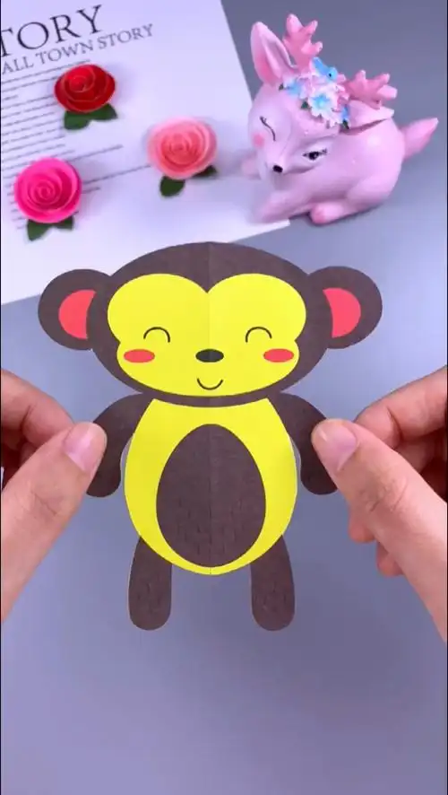 可爱的小动物手工剪纸