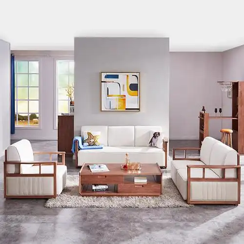 光明家具沙发简约现代实木沙发家用客厅轻奢沙发组合8283802p参数