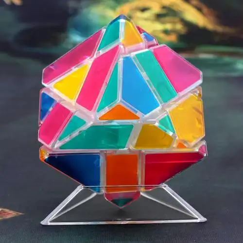 超难3三阶魔方方寸碳纤维异形魔方顺滑学生儿童玩具三阶鬼魔拉丝绿