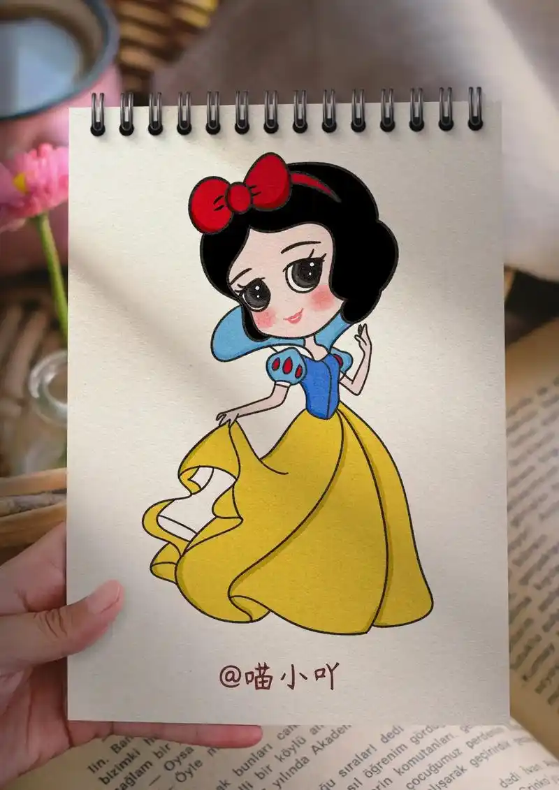 迪士尼公主简笔画.