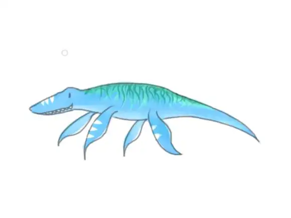 恐龙简笔画彩色薄片龙