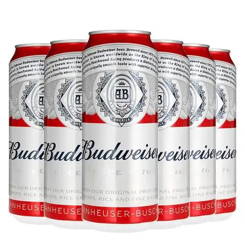 budweiser/百威啤酒500ml*12听装 红罐百威小麦黄啤酒 商品图1