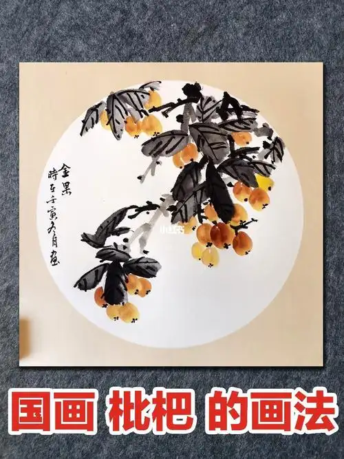 国画写意枇杷的画法零基础国画入门教程