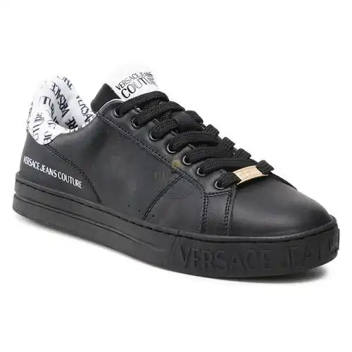 预售5月初发货versace范思哲男鞋经典款男士黑色系字母logo休闲系带