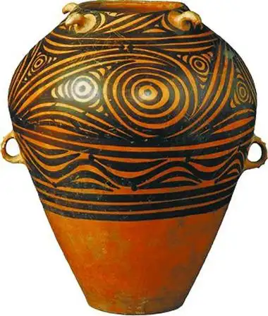 "彩陶王"漩涡纹双耳彩陶罐(国博藏)