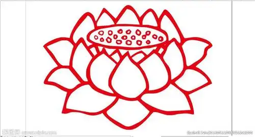 供应纯手工莲花剪纸剪纸卡通莲花