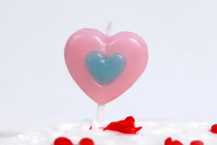 网红ins生日蜡烛双心爱心表白创意情人节浪漫求婚派对环保蜡烛