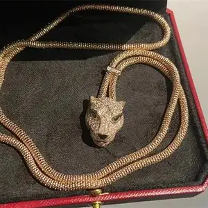 卡地亚豹头项链