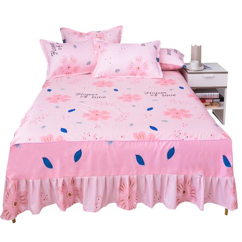 席梦思床罩床裙式床套单件防尘保护套1.5米1.8m床单床垫床笠防滑