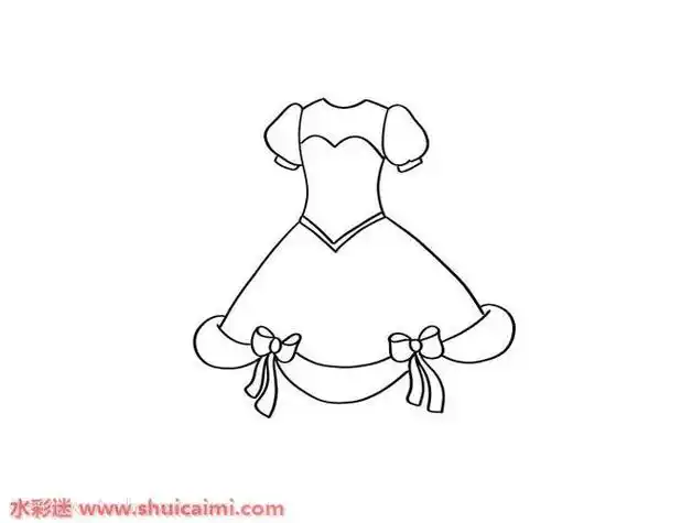 红裙子卡通简笔画