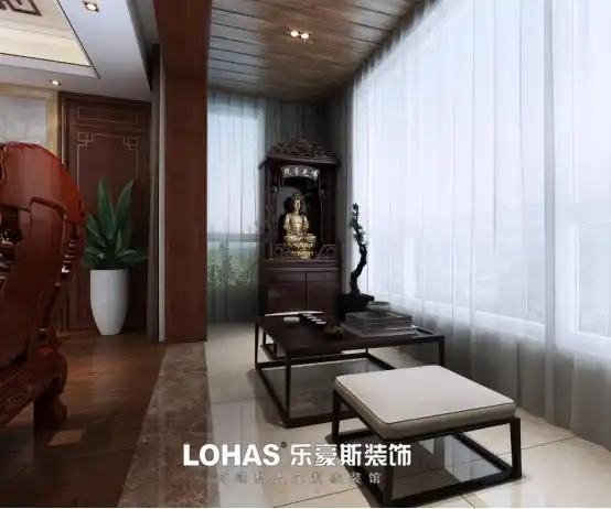 阳台设置了佛堂设计,在布置和供养佛菩萨时一定要发心清净,学会珍惜