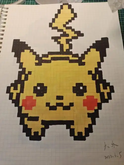 a4网格像素画分享