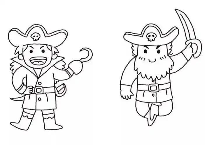 简笔画画海盗图案